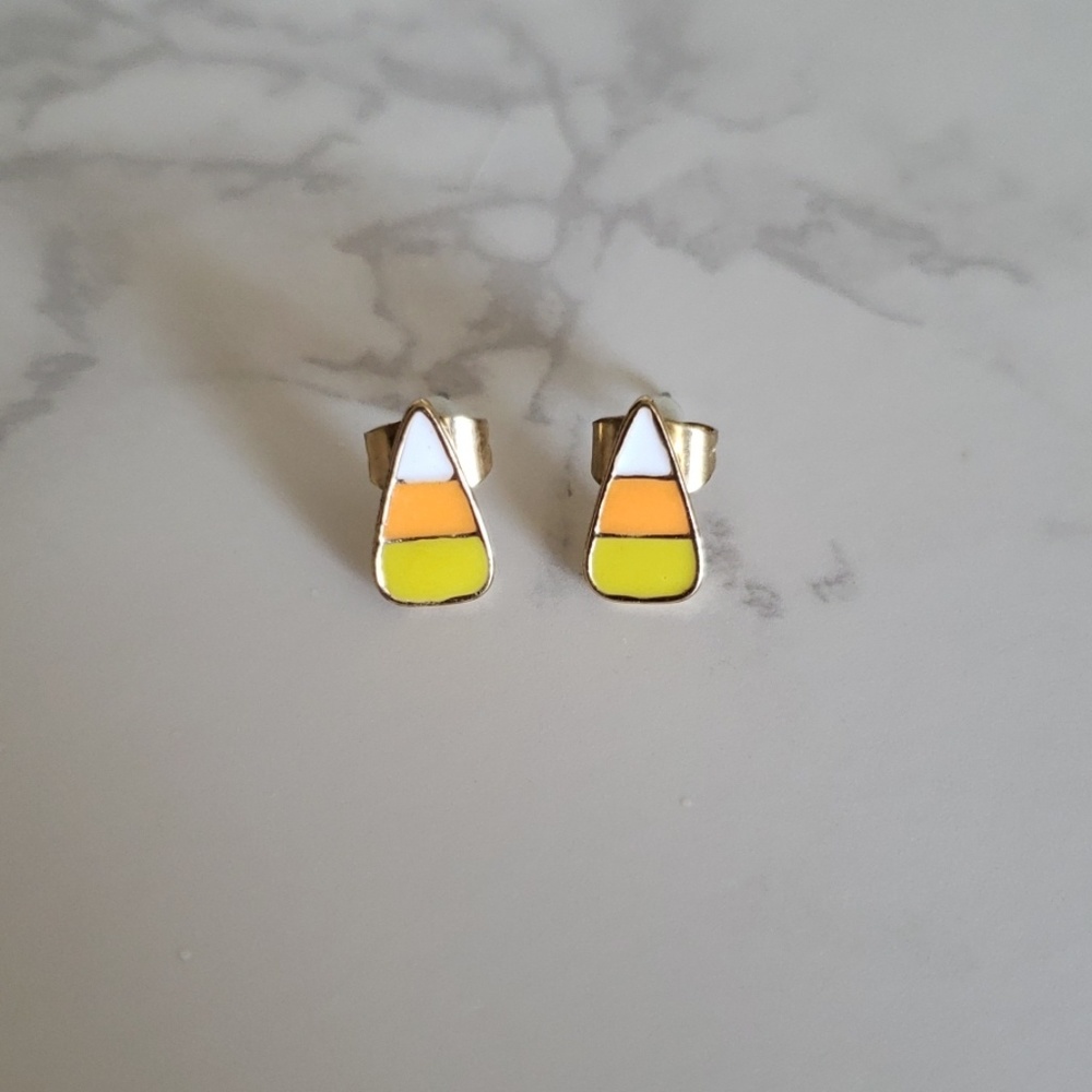 NWOT Candy Corn Stud Earrings